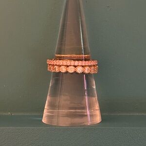 Rose Gold and Pink Gemstone Rings